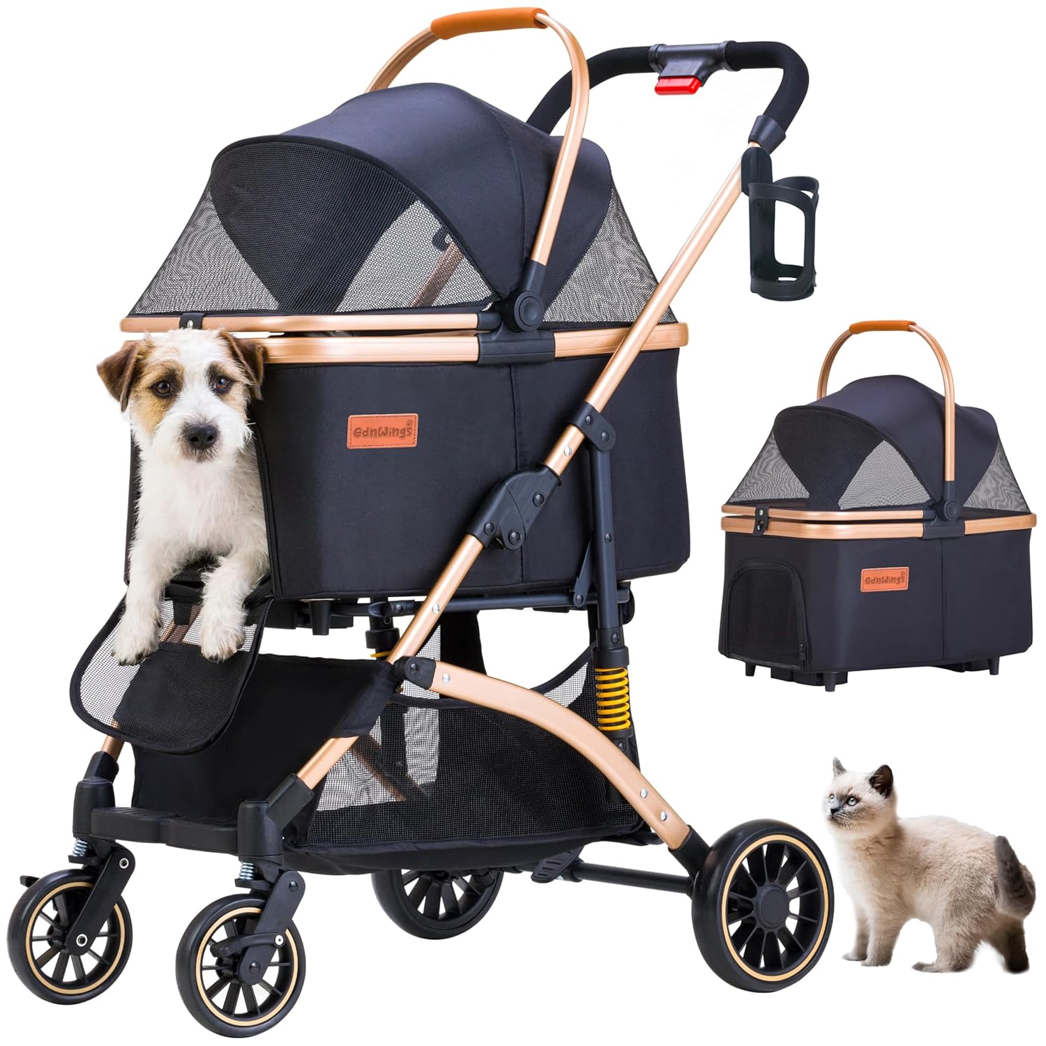 Pet Stroller Carrier - Dog Stroller for Small Dogs, Lightweight
