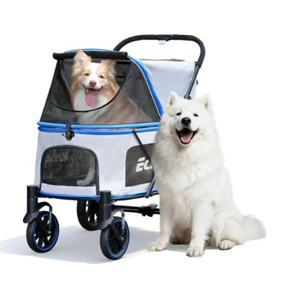 Pet Stroller Carrier - EchoSmile Dog Stroller for Large Dogs,