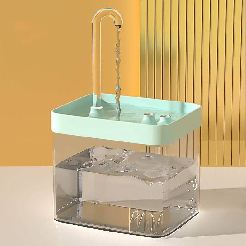 Cat Water Fountain Filter - 1.5L Full Transparent USB Pet Water