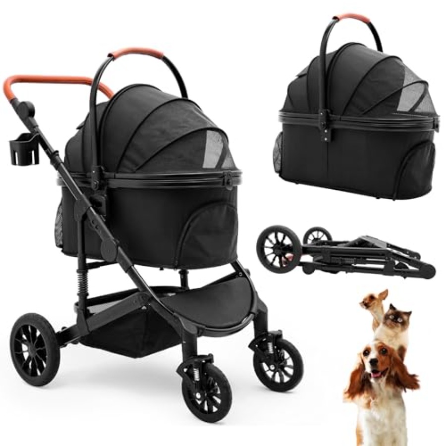 Pet Stroller Carrier - Bicystar Pet Stroller for Medium Dogs,