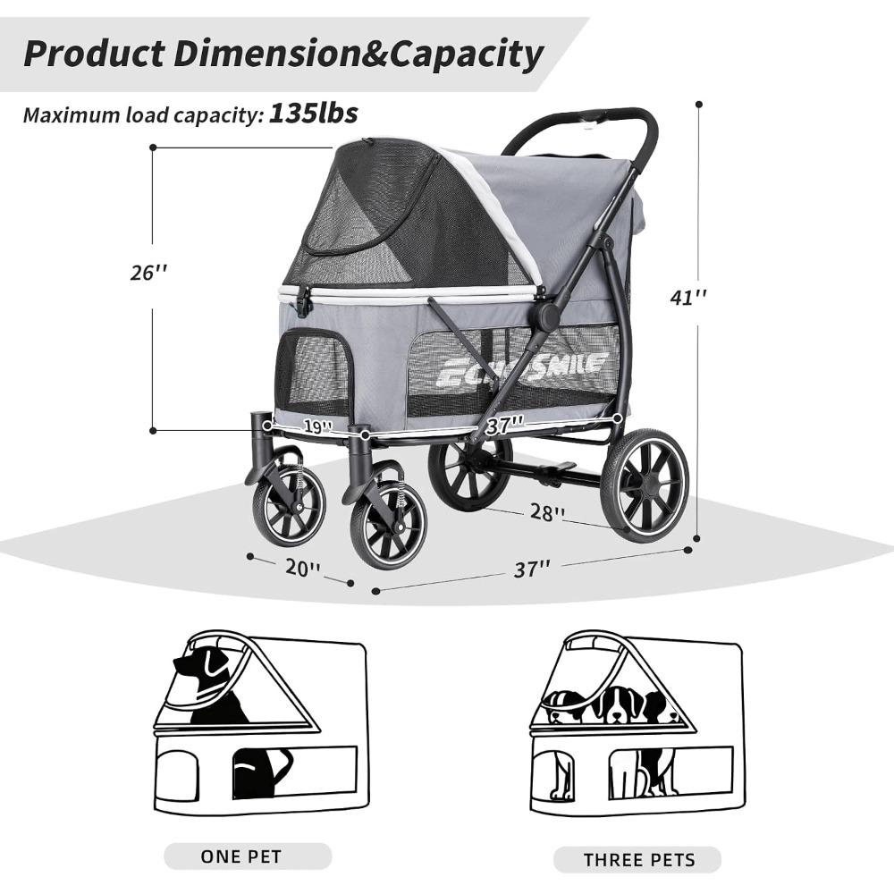 Extra Large Dog Stroller for H - Pet Stroller Carrier review and price