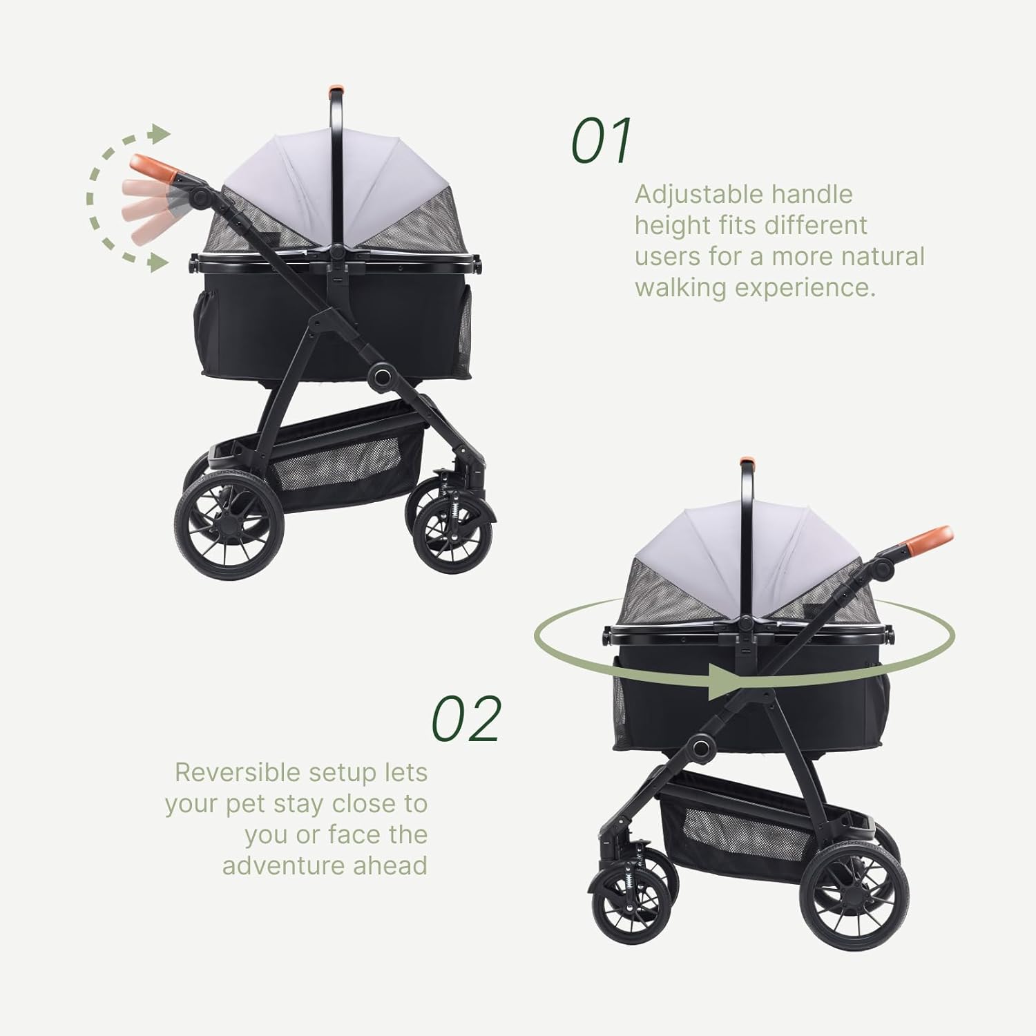 3-in-1 Pet Stroller for Medium - Pet Stroller Carrier review and price