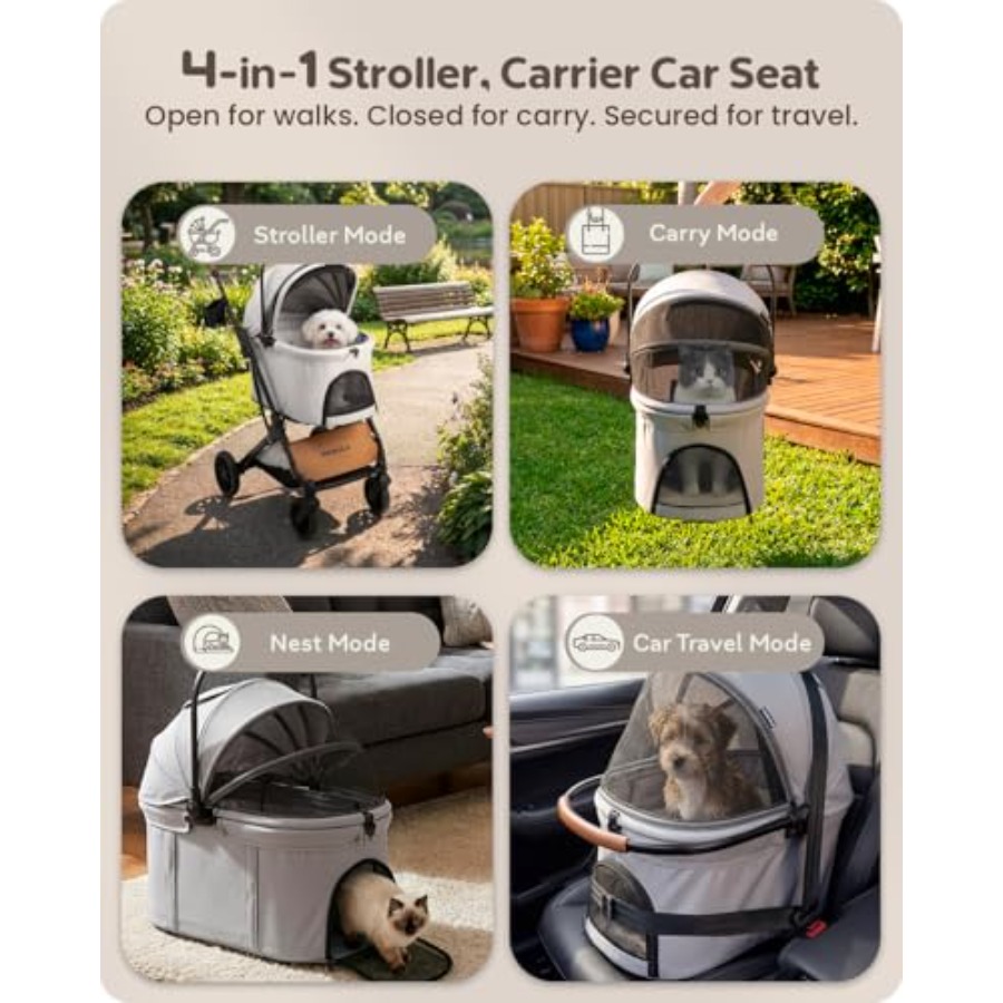 Pet Stroller with Detachable C - Pet Stroller Carrier review and price