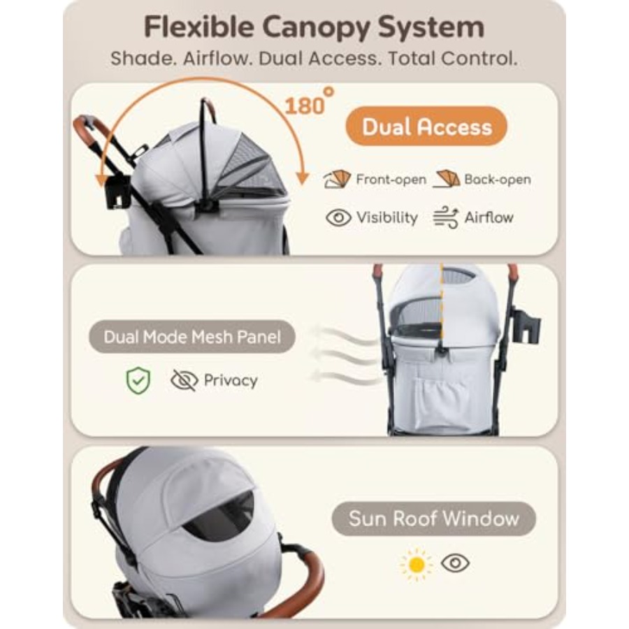 Pet Stroller with Detachable C - Pet Stroller Carrier review and price