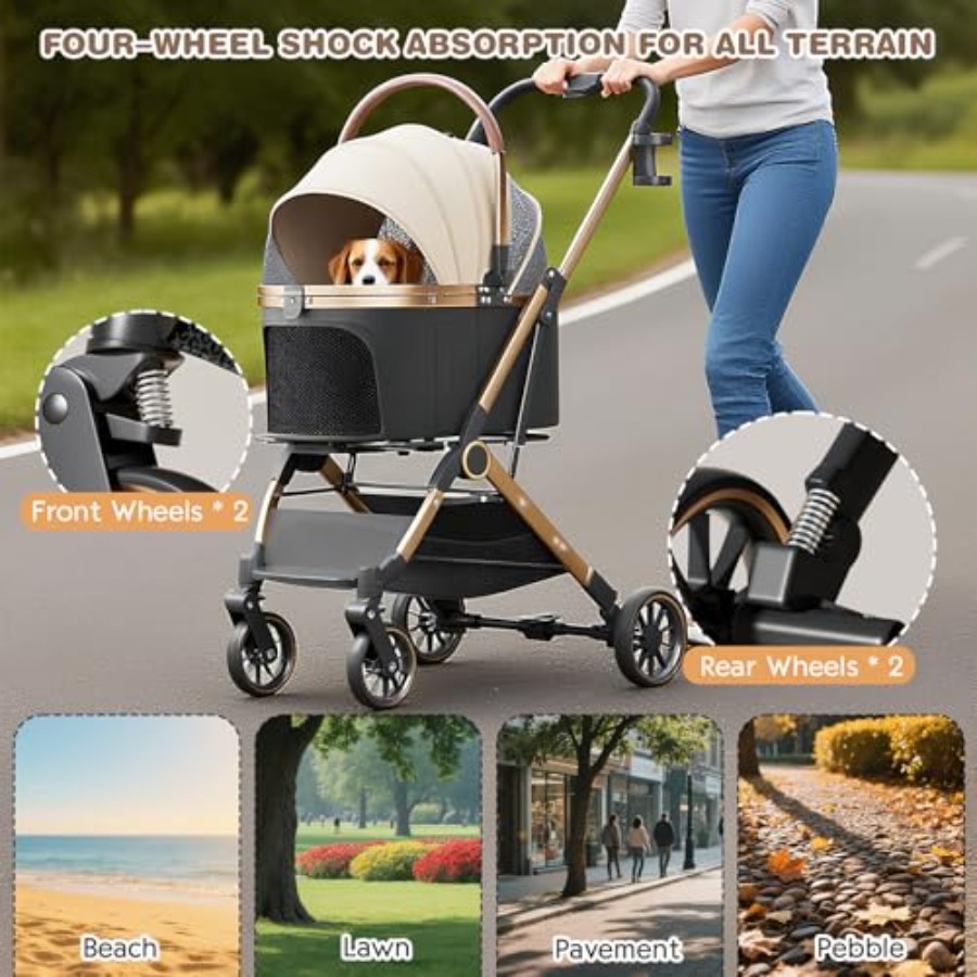 4 Wheels Pet Stroller for Smal - Pet Stroller Carrier review and price