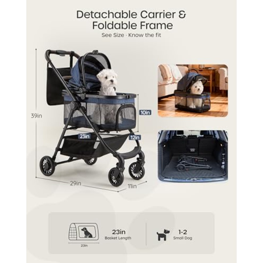 3 in 1 Pet Carrier Stroller wi - Pet Stroller Carrier review and price