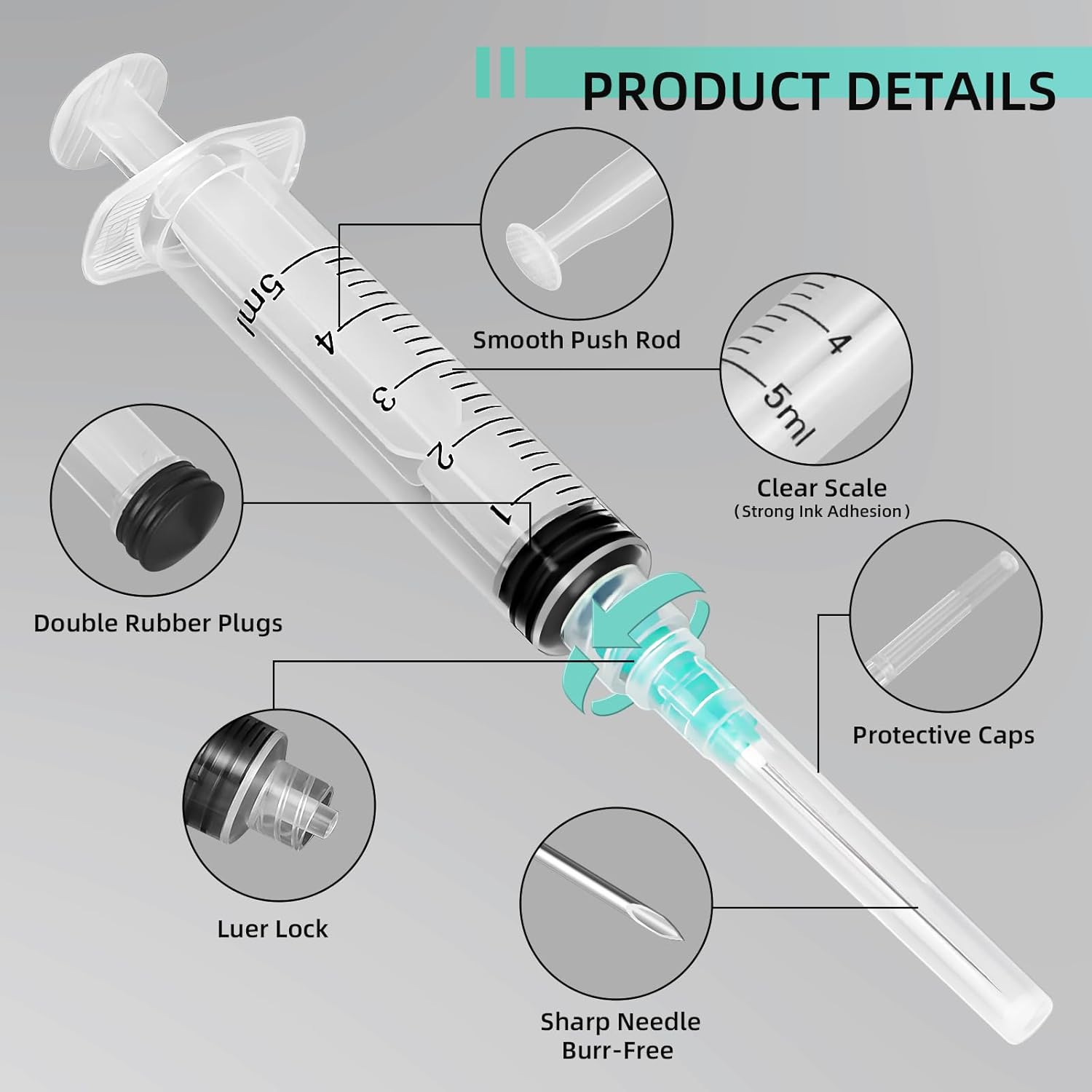 50 Pieces of 5ml Luer-Lock Syr - Pet Supplies Outlet review and price