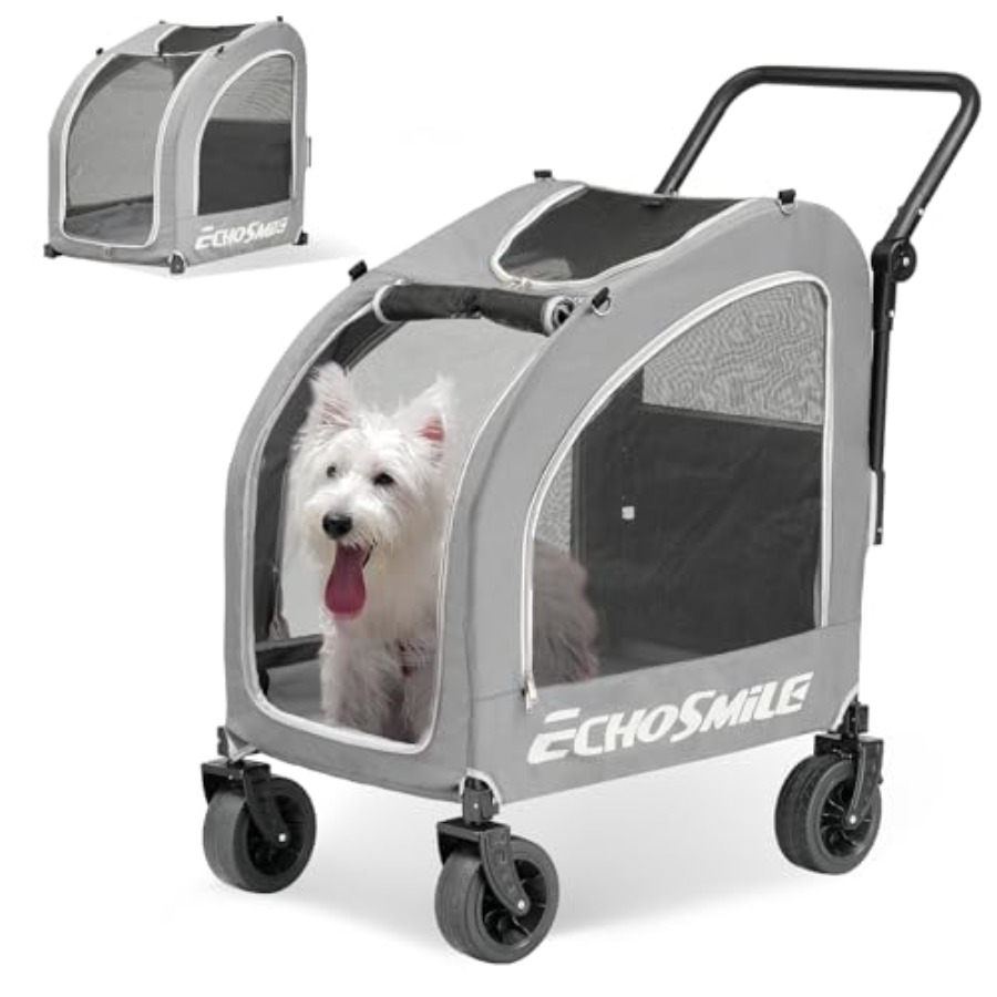 EchoSmile 4 Wheels Pet Strolle - Pet Stroller Carrier review and price