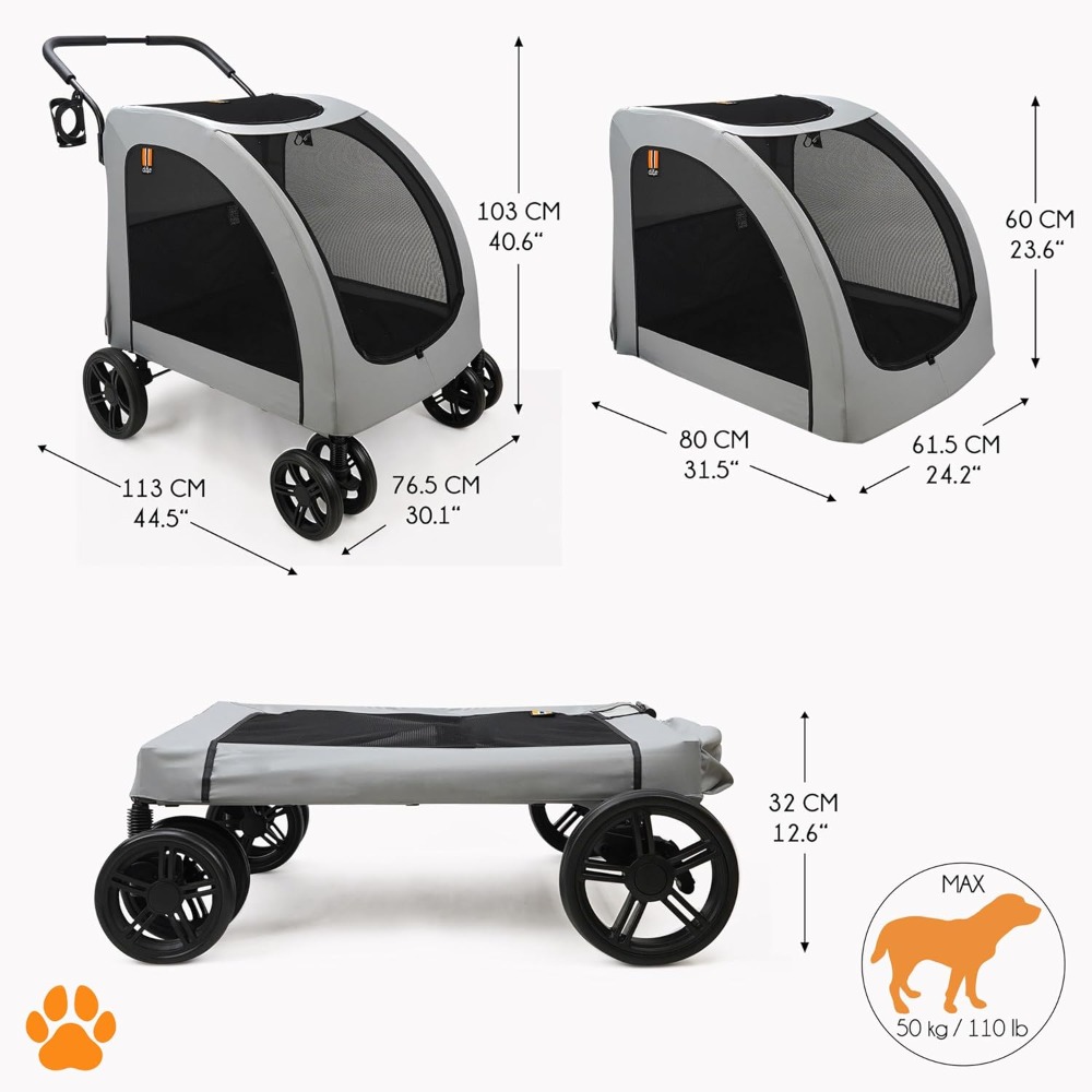 Heavy Duty Pet Stroller for Do - Pet Stroller Carrier review and price