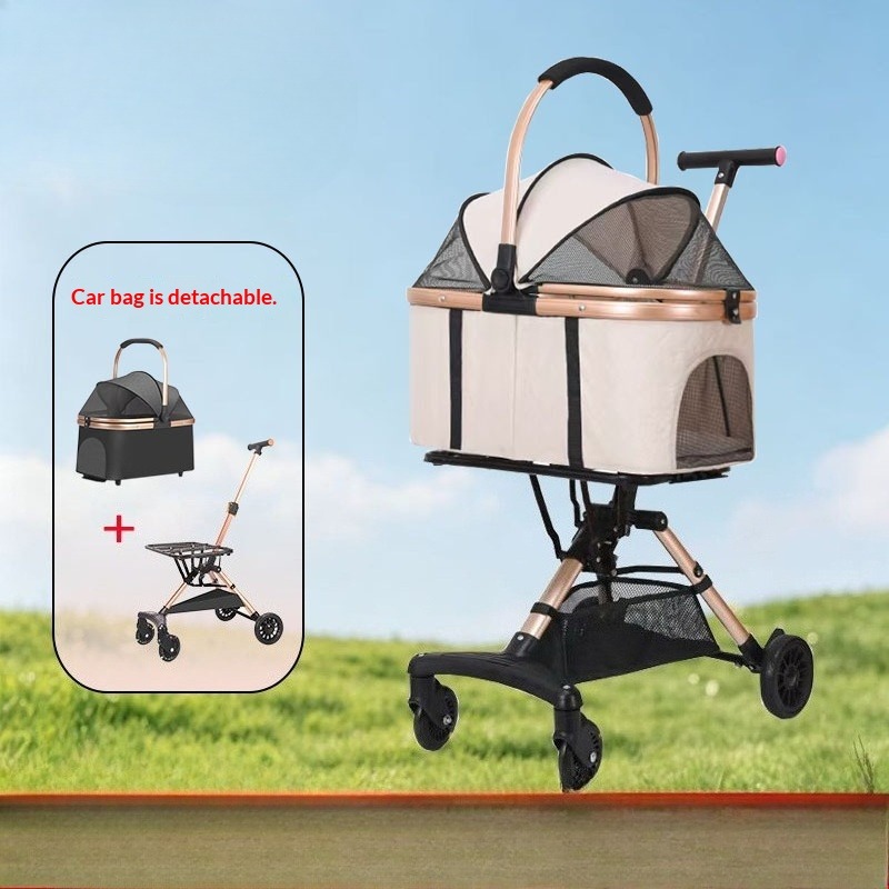 Ultra Light Foldable Pet Troll - Pet Stroller Carrier review and price