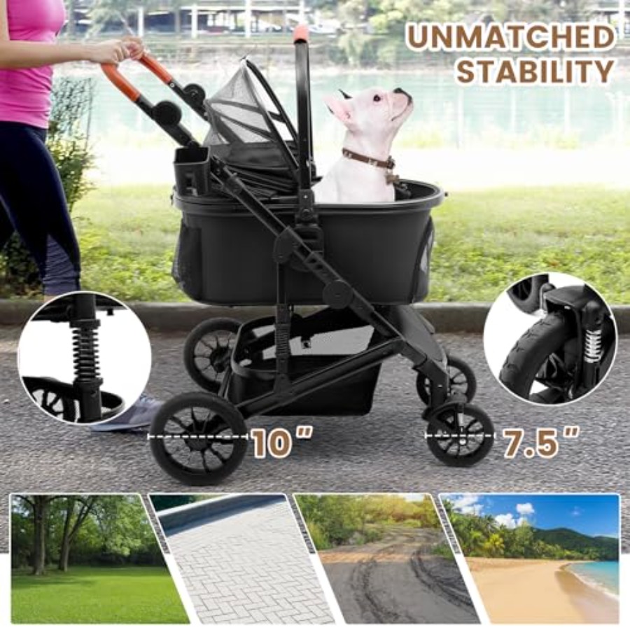 Bicystar Pet Stroller for Medi - Pet Stroller Carrier review and price