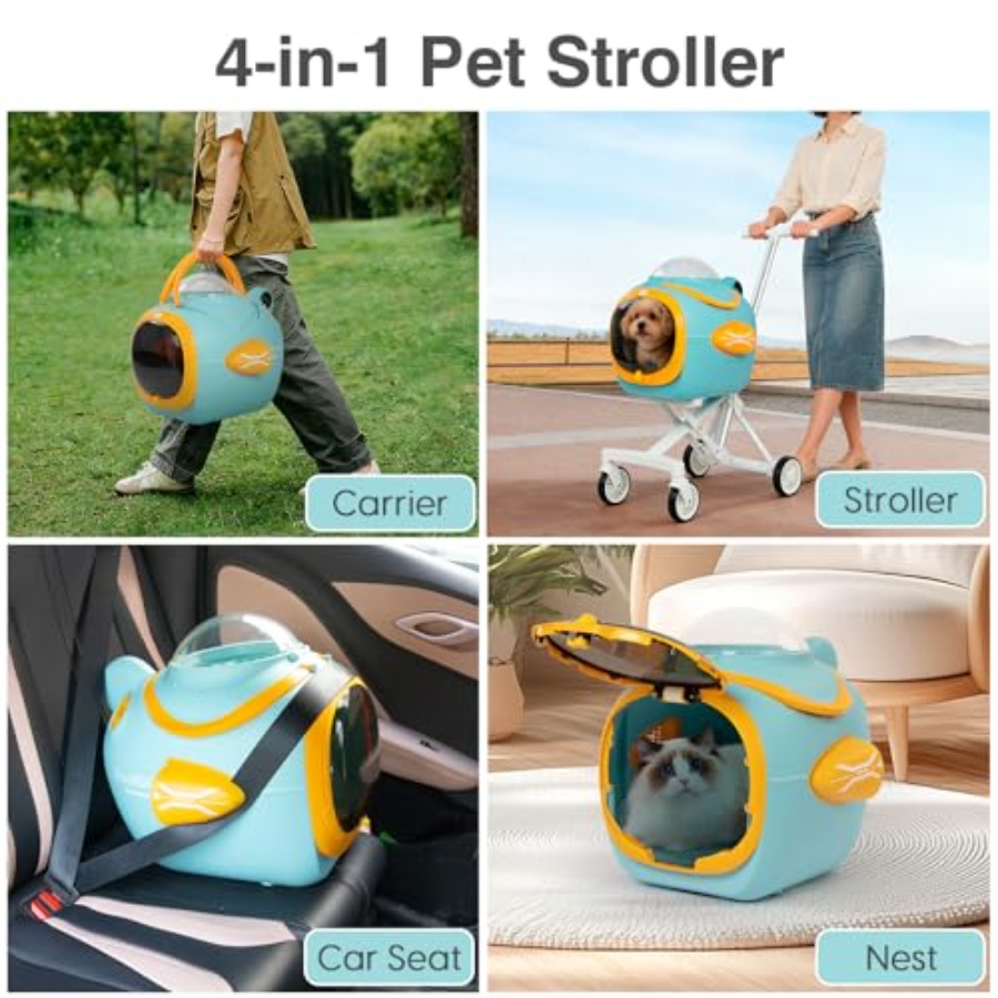 4 in 1 Foldable Pet Stroller w - Pet Stroller Carrier review and price