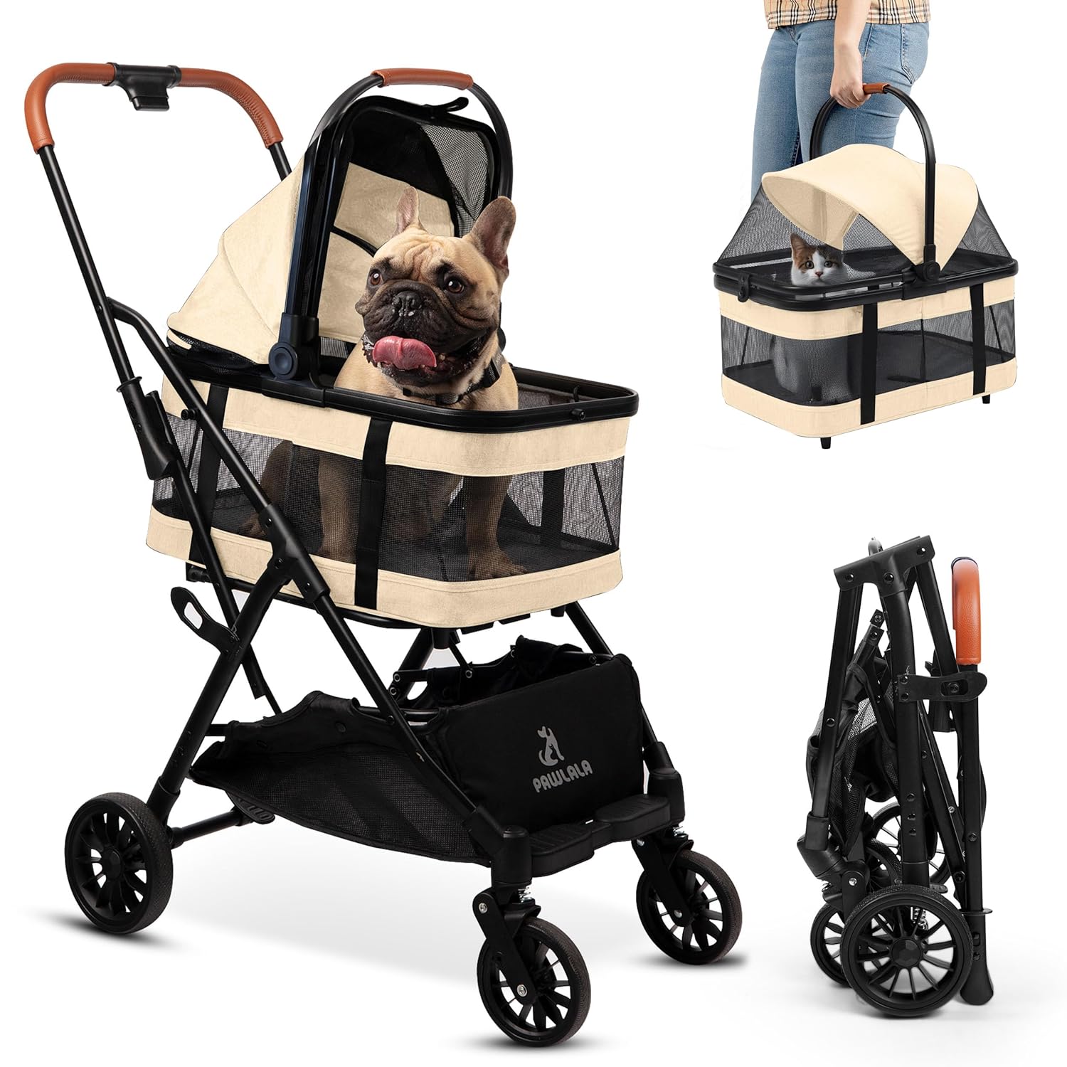 Pet Stroller with Detachable C - Pet Stroller Carrier review and price