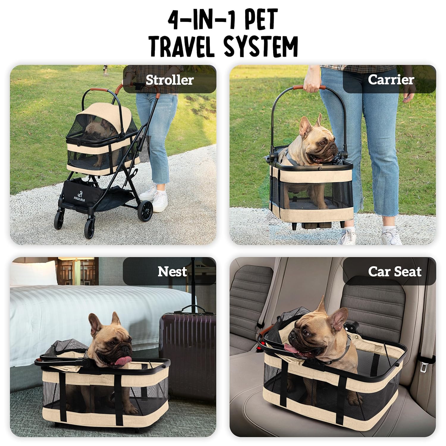 Pet Stroller with Detachable C - Pet Stroller Carrier review and price