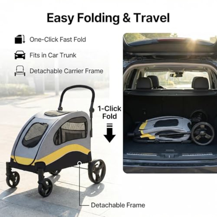 Dog Stroller for Large Dogs, F - Pet Stroller Carrier review and price